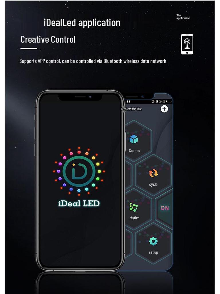 Bluetooth RGB Color-Changing Leather String Lights for Christmas, Outdoor, & Camping