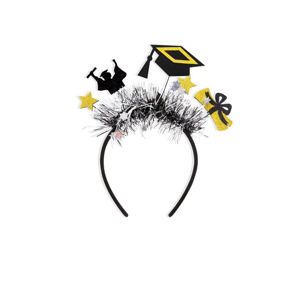 Non-slip Graduation Headband Celebrate Doctor Hat Hair Hoop Elementary School