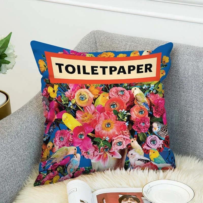 

Toiletpaper Body Pillow Cover 40x40 Decorative Pillowcases 50x50 Car Decoration Sofa Cushions Cushion Covers for Bed Pillows 16x16Inch