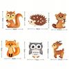 [PACZA][1] Creative Set of Felt Embroidery Patterns Forest Animals 6 pcs Z3127