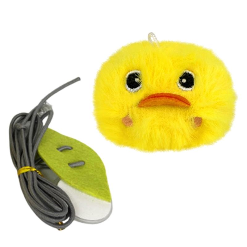 Interaction Cats Toy for Cats Electronic Squeaky Sound Cats Plush Animal Toy for Indoor Hangable Cats Exercise Toy