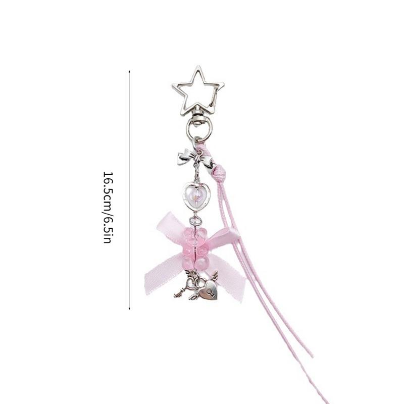 Strawberry Pendant Keychain Delicate Fruit Pendant Keyring Mobile Phone Pendant Strap Lanyard DIY Backpack