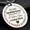 Pendant Keychain Bow-Shaped Stainless Steel Decorative Keychain Easy To Install Carved Letter Print Keyring