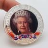 Silberplakette zur Erinnerung an Elizabeth II., Dekorative Geschenkbox mit Münzschlüsselanhänger der Königin, Gedenkmünzen