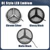 Heißer Autoaufkleber Auto Frontgrill Logo Licht Spiegel Gesicht LED Abzeichen Für Mercedes Benz 08-14 B-Klasse W245 B180 C-Klasse W204 C200 C25