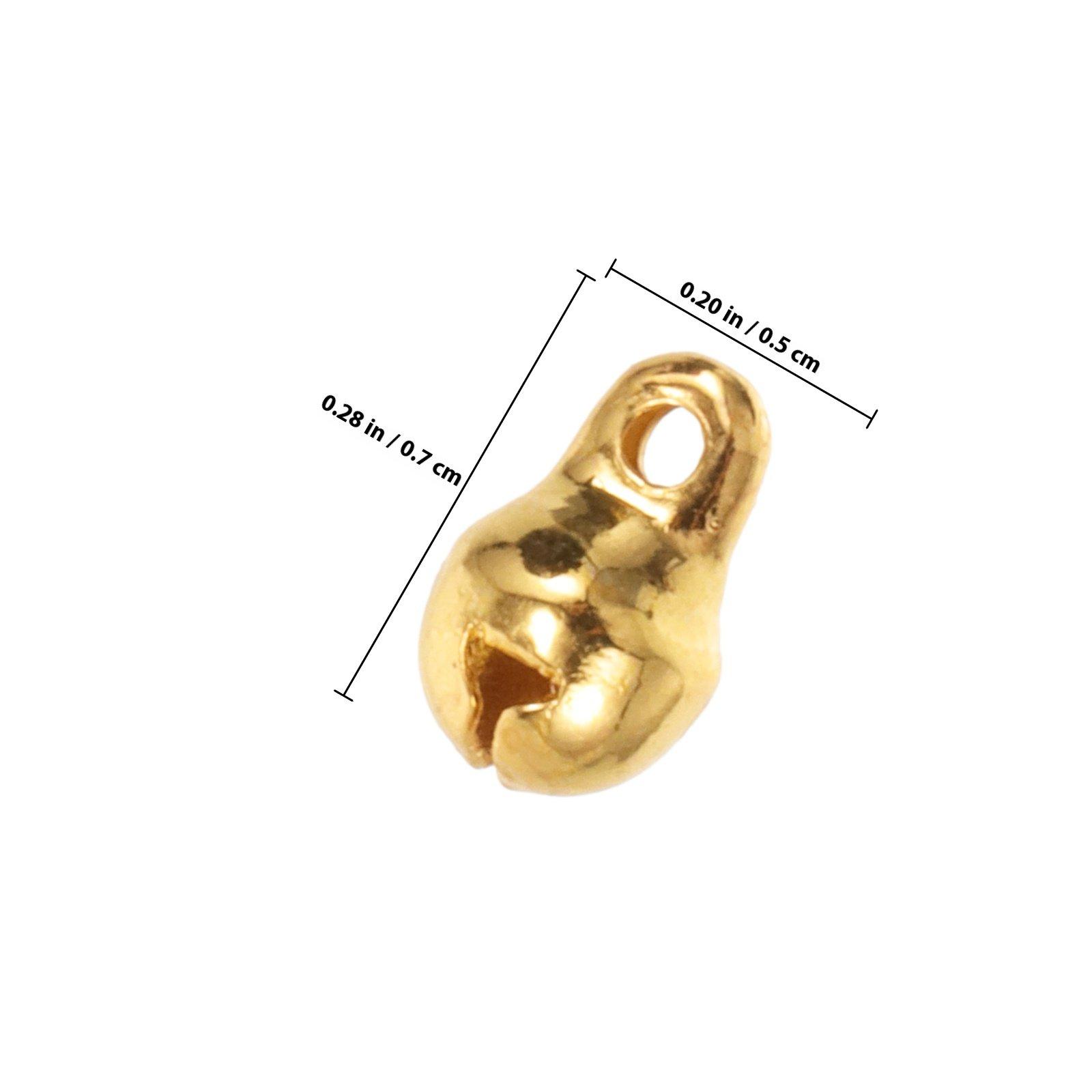

100pcs Mini Bells for Crafts 5mm Small Copper DIY Jewelry Making Accessories Hanging Decoration Christmas Bell