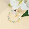 Arvaleff Green Crystal & Freshwater Pearl Flower Bracelet for Women