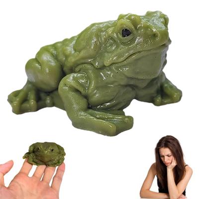 Stressabbau Kröte Quetschspielzeug Anti-Angst Goldgrün Frosch Fidget Spielzeug Weicher TPR Stressball Simuliertes Tier Sensorisches Spielzeug