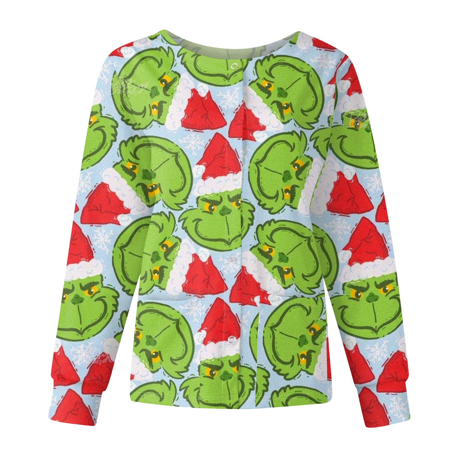 

Женская повседневная модная куртка с длинными рукавами и на одной пуговице с рождественским принтом XXXXXL