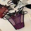 Ladies Summer New Style Pure Desire Sexy Lace Mesh Yarn Breathable Low Waist Triangle Briefs