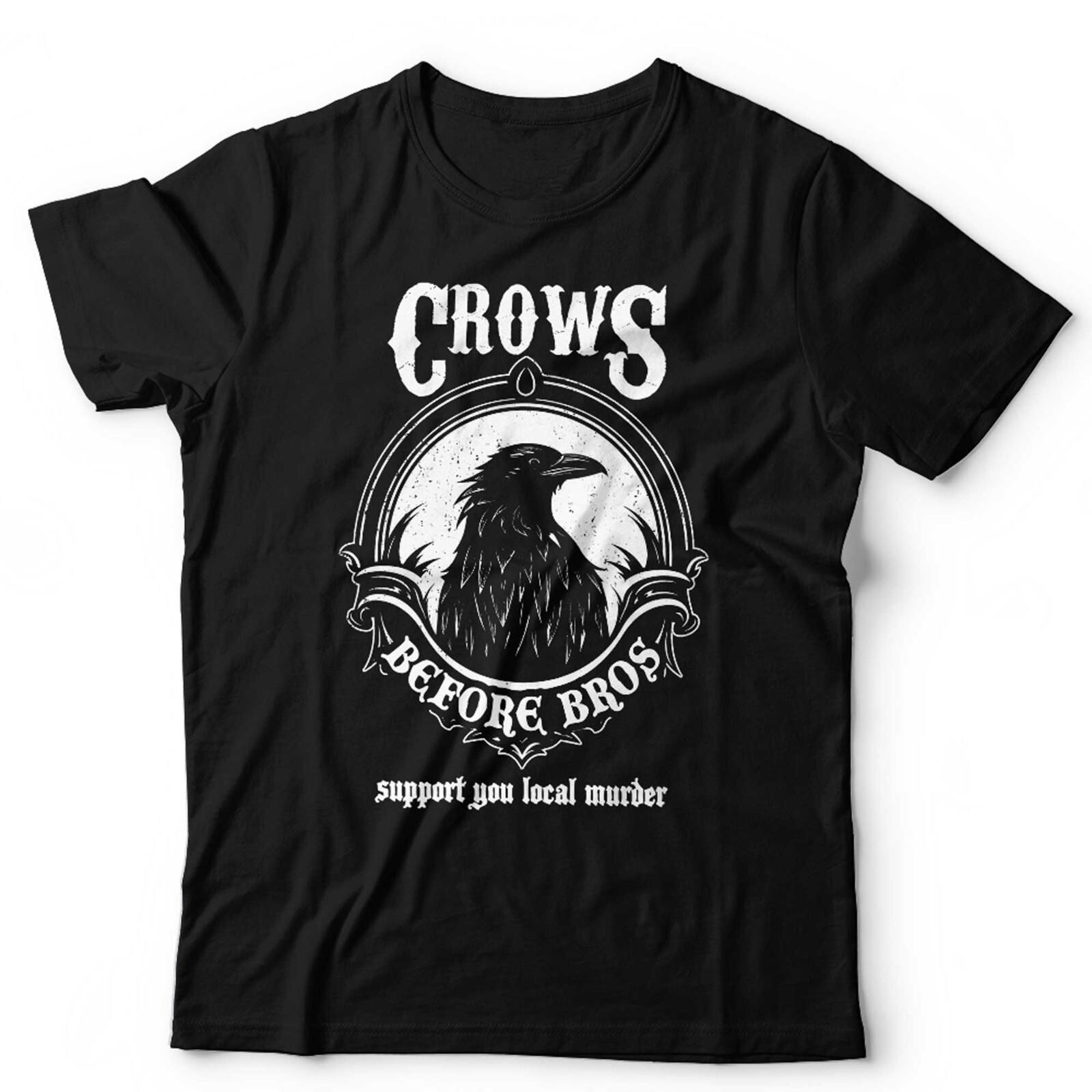 Goth Tshirt Crows Before Bros Gothic Halloween Support Your Local Murder Gift S разноцветный