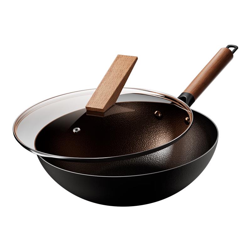 AOTEYOU 32cm Titanium Iron Non-Stick Wok