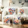 1/4Pcs Floral And Butterfly Printed Pillowcases Sofa Cushion Cover Home Bedroom Room Decoration