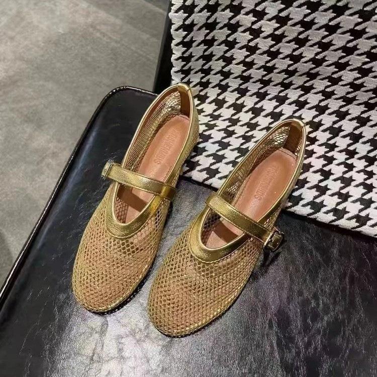 Women's Summer Mesh Breathable Round Toe Ballet Flats