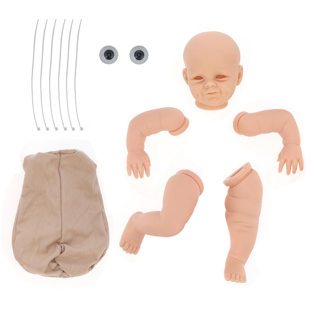 21in Reborn Doll Kits Vinyl Lifelike Doll Parts Sweet Soft Face Limbs DIY Reborn Doll
