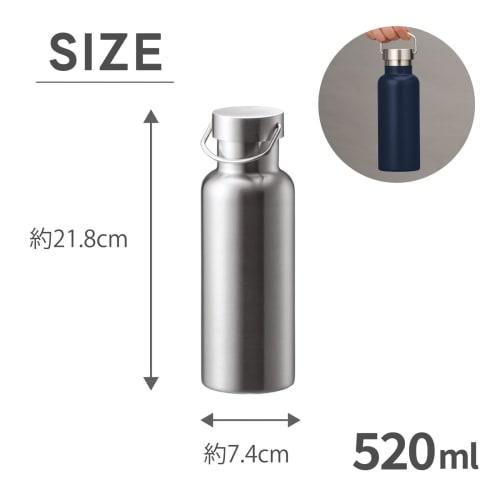 520ml Metal Handle Thermos Bottle with Handle | Double Vacuum Insulation, Insulates, and Keeps Water Hot or Cold, Thermos Water Bottle, with Lid, Dire