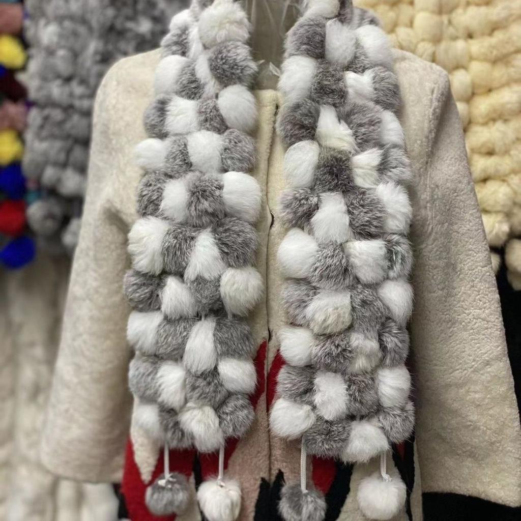 Fall and Winterfashion Scarf Stuffed 1m Heattech Imitation Fur Scarffashionthickened Scarf