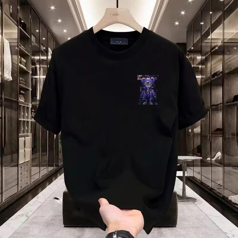 Trendy Brand Short-Sleeved Pure Cotton Men'S Printed T-Shirt Trendy Men'S And Women'S Versatile Round Neck T-Shirt Men'S