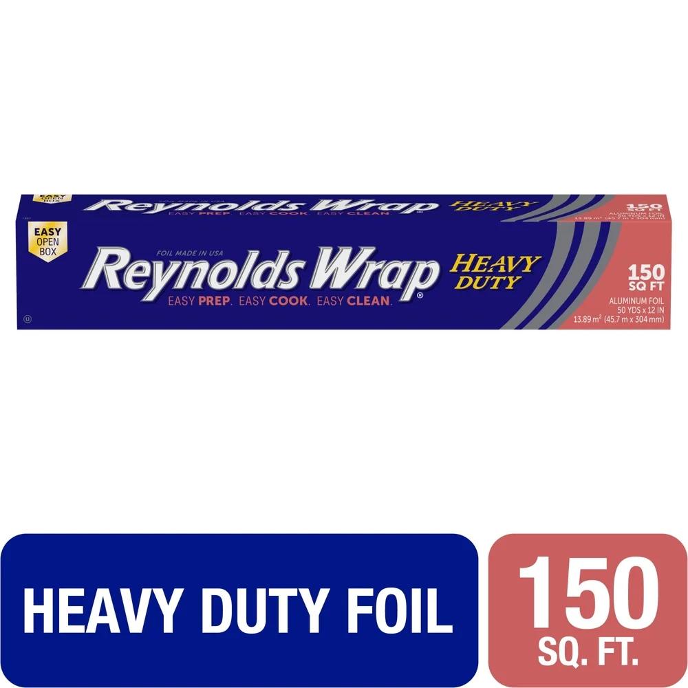 Heavy Duty Aluminum Foil Roll 12Inch 150SqFt Thick Durable Food Wrap Easy Open Cleanup Grilling Baking
