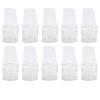 10 Pcs Shoe Slots Organizer Adjustable Transparent Double Layer Stack Shoe Rack for Home Dormitory Transparent White