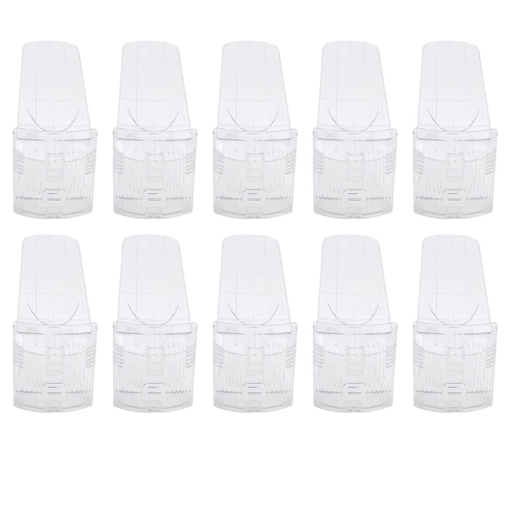 10 Stück Schuhschlitze Organizer Verstellbar Transparent Doppelschichtig Stapelbarer Schuhständer für Zuhause Wohnheim Transparent Weiß