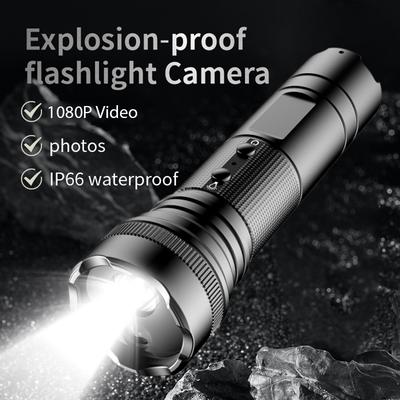 1080P Sports Camera Motorcycle Helmet Camera Bike Camera with Flashlight 5 Light Modes 120 Degrees  Wide