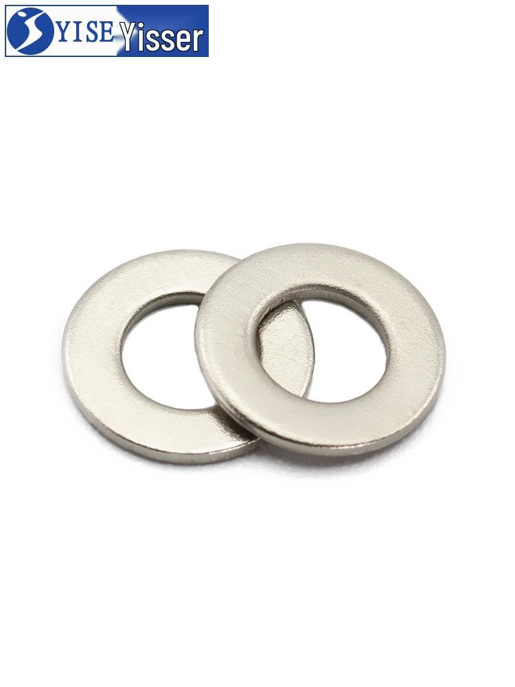 Nickel-Plated Carbon Steel Flat Washer, Blackened & Thickened, Sizes: M2, M2.5, M3, M4, M5