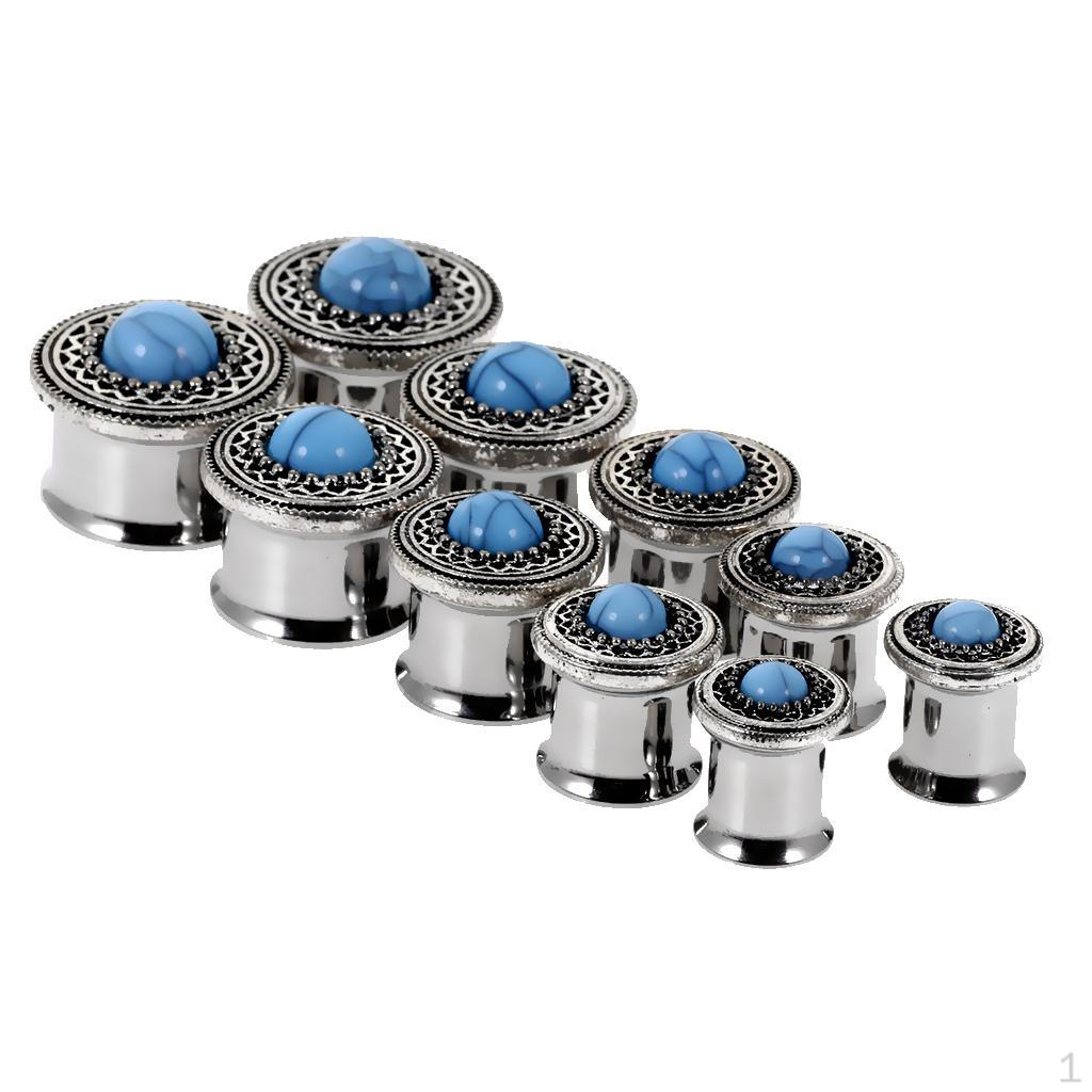 

Винт для пирсинга ушей, подходит для носилок, туннель для тела, с синей бирюзой, 8 мм