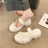 Slippers Korean fashion 2025 summer new outer wear Roman daily foreign style comfortable height increase niche sandals women