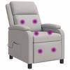Massage Recliner Cloud Gray Fabric