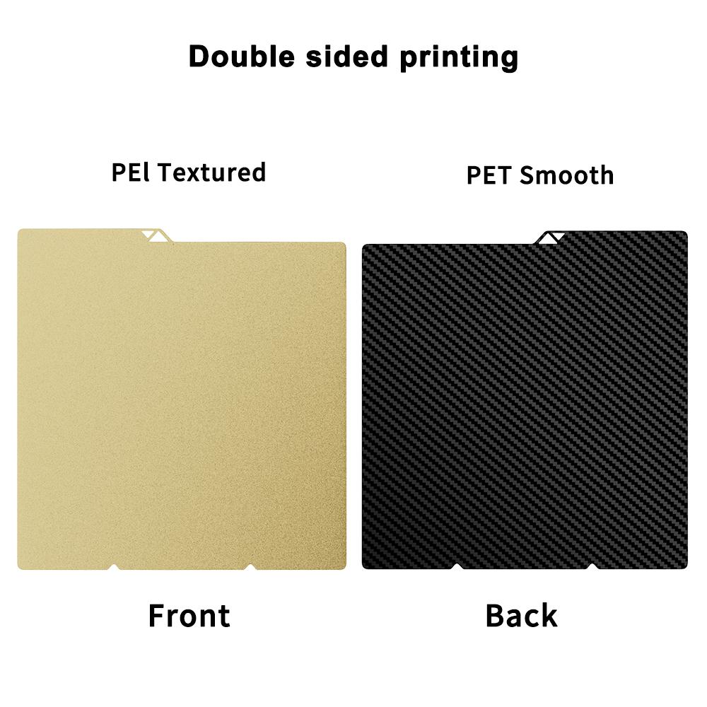 For Anycubic Kobra S1 Plate Pei Sheet 264x276mm Textured Kobra S1 Combo Build Plate Double Sided Peo Pet Pey Kobra S1C Bed