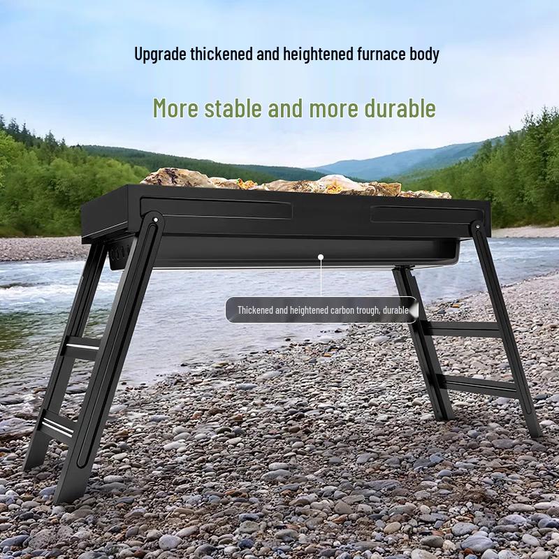 Shangkaojia Portable Stainless Steel Charcoal BBQ Grill