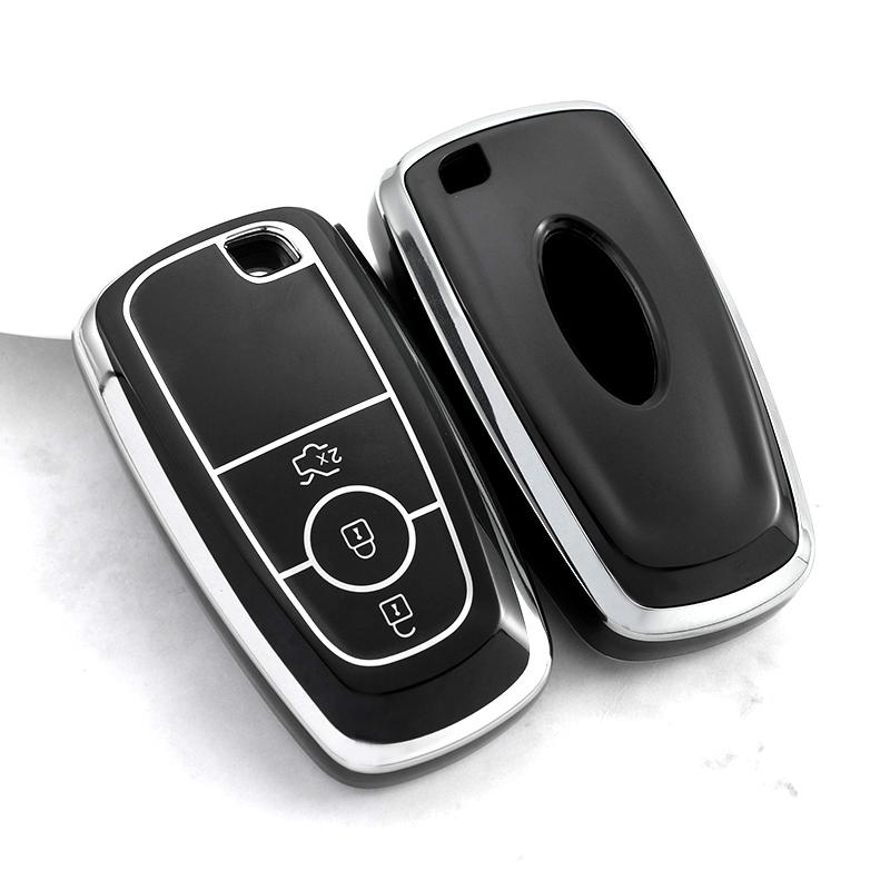 3/4/5 Buttons Car Key Case Protector Cover For Ford Fusion Edge Mustang Explorer F150 F250 F350 F450 Tpu Shell Fob Holder