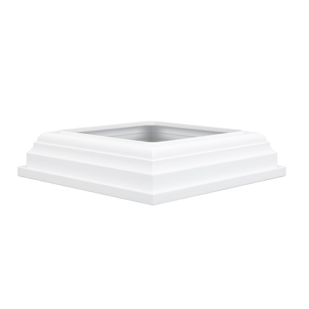4PCS 4x4 Inch PVC Post Skirt Decorative Deck Column Cover Baluster Post Base Cover Deck
