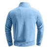 Herren Casual Einfarbig Stehkragen Halbreißverschluss Langarm Oberteil Herren Fleece Pullover Hoodie