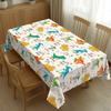 Dinosaur Tablecloth Cute Funny Dinosaurs Polyester Rectangle Table Cloth Washable Seasonal Tabletop for Kitchen Dinning Party