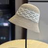 2026New Niche Minimalist Hand-woven Straw Hat with Contrasting Colors, Bucket-style Straw Fisherman Hat That Covers the Face and Makes the Face