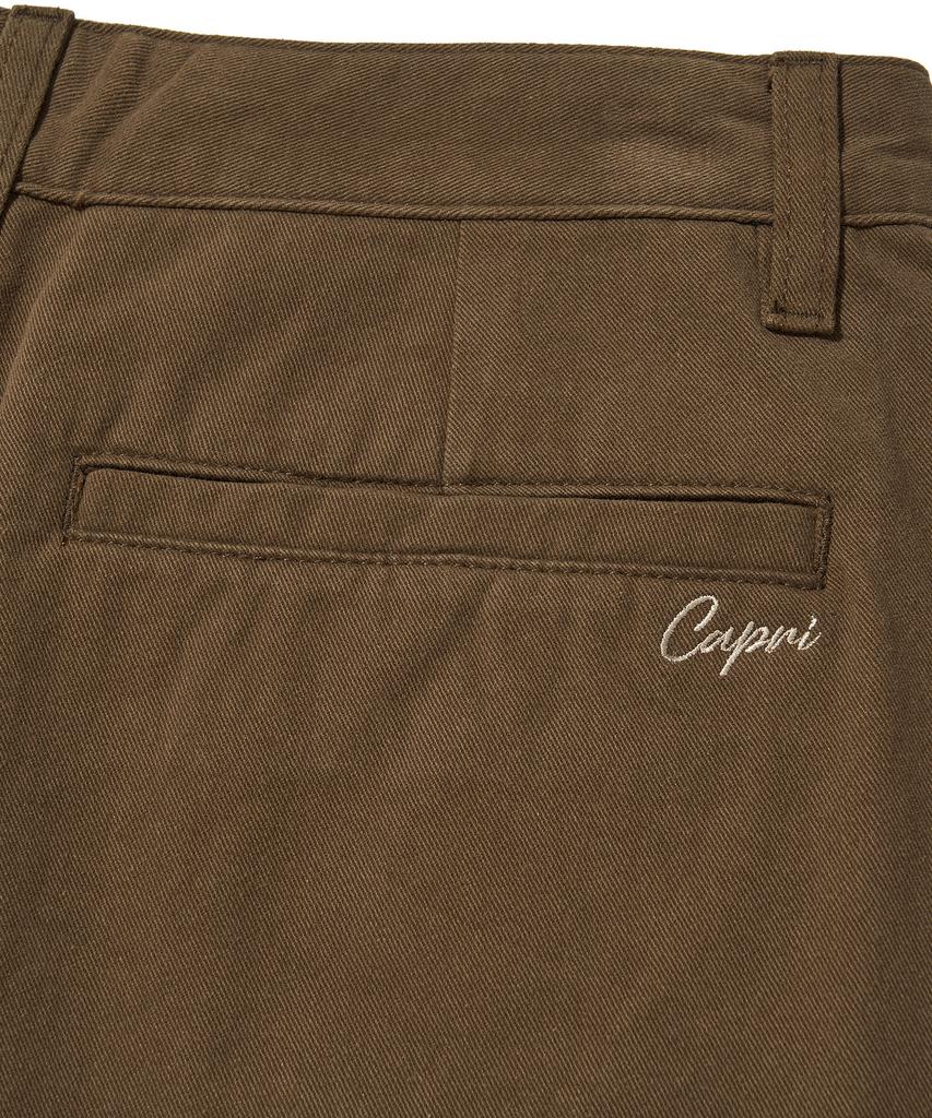 URBANDTYPE Capri Washed Chino Shorts_Brown