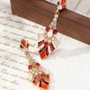 New hand-painted color dripping oil hand-inlaid stud earrings light luxury temperament earrings