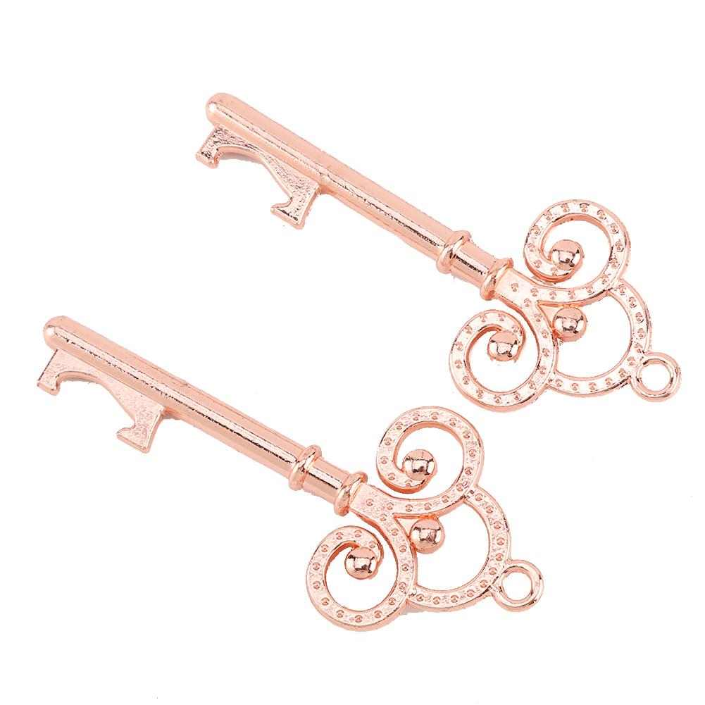 Wedding Pendant Skeleton Keys Opener Guest Wedding Gifts And Party Gifts 20pcs(Rose Gold)