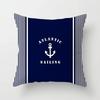 Home Decor Compass Anchor Pillow Cover Blue Mediterranean Cushion Gift Sofa Office Accessory Ornament Short Plush Material