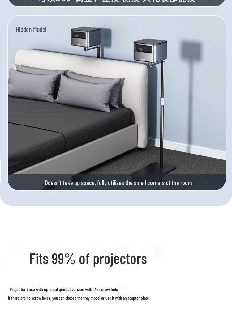 Multifäste Projektorstativ för XGIMI JMGO - Golv, Sängbord, Bordsyta, Vägg