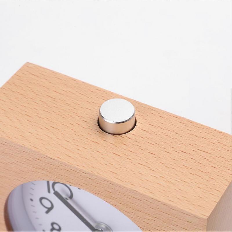 Wood Clock Silent Alarm Clock for General Users In Office or Bedroom Environment 10.10X9.60X4.00CM Size 1Pack