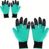 Garden Gloves with Claws for Digging and Planting - Pair, Puncture-Proof Latex Gardening Gloves,Suitable for Flower and Vegetable Gardening