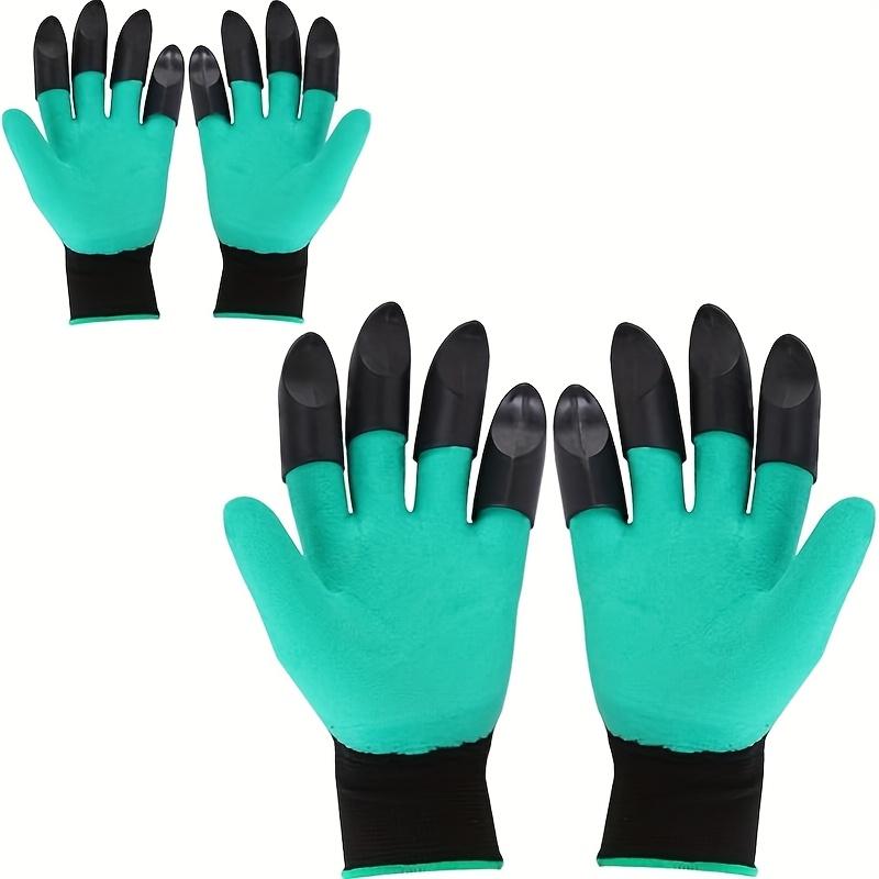 Garden Gloves with Claws for Digging and Planting - Pair, Puncture-Proof Latex Gardening Gloves,Suitable for Flower and Vegetable Gardening