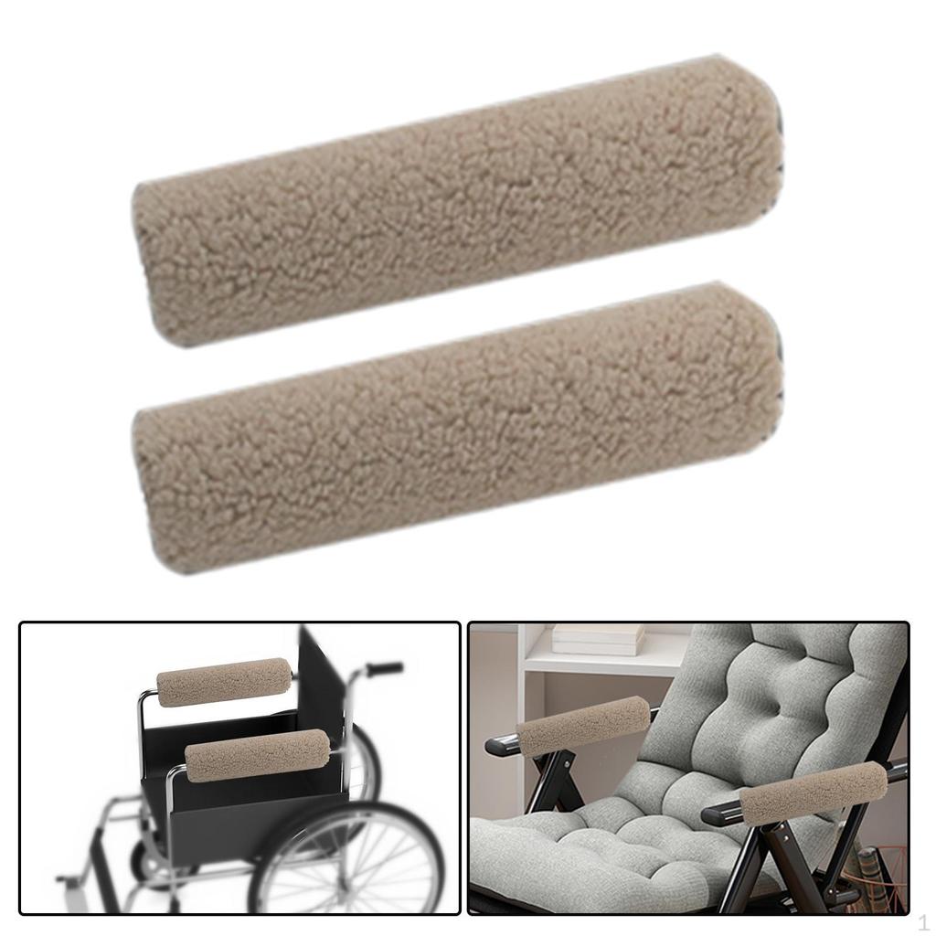 2er-Pack Rollstuhl-Armlehnenbezüge Bequem für Transportstühle Universelle Ellbogen