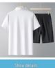 Men's Summer Ice Silk Casual Two-Piece Set: Short-Sleeved Shirt and Loose Shorts for Middle-Aged and Elderly