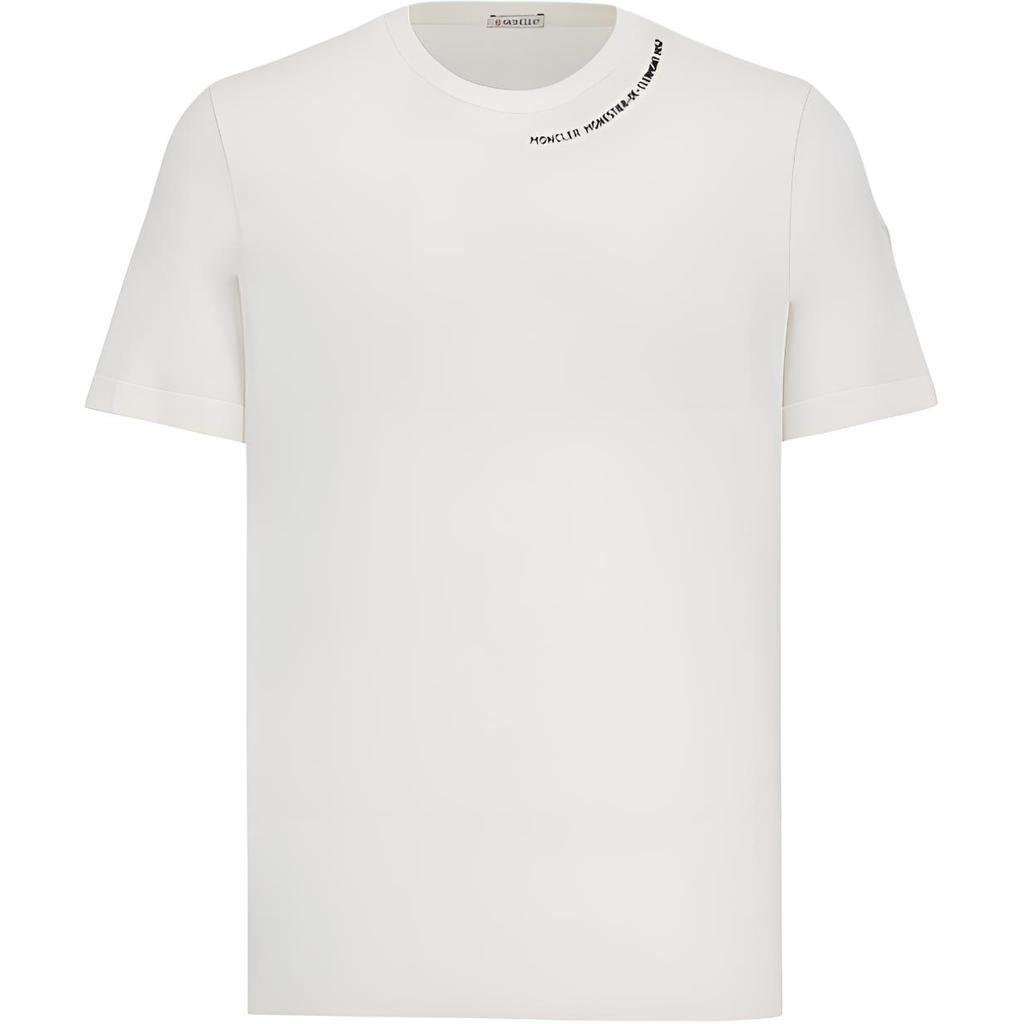 Moncler T-Shirts Men's White Crew Neck Moderate J10918C000448390T034