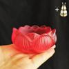 Creative Colored Glazed Lotus Incense Burner, Household Indoor Sandalwood Ash Collector Candle Holder, Tea Ceremony Zen Ornament