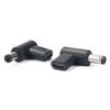 Female USB C To Male DC5.5x2.1mm/5.5x2.5mm Adapter 90 Degree Charging Connector for Phones Laptops Routers Black